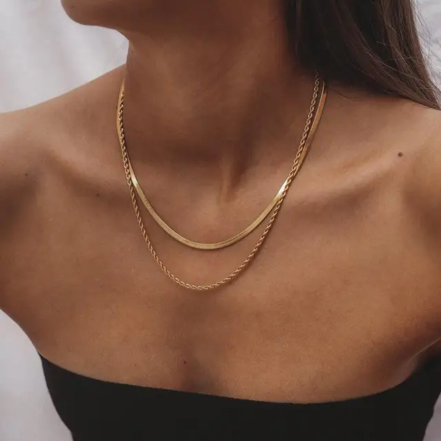 Double chain necklace