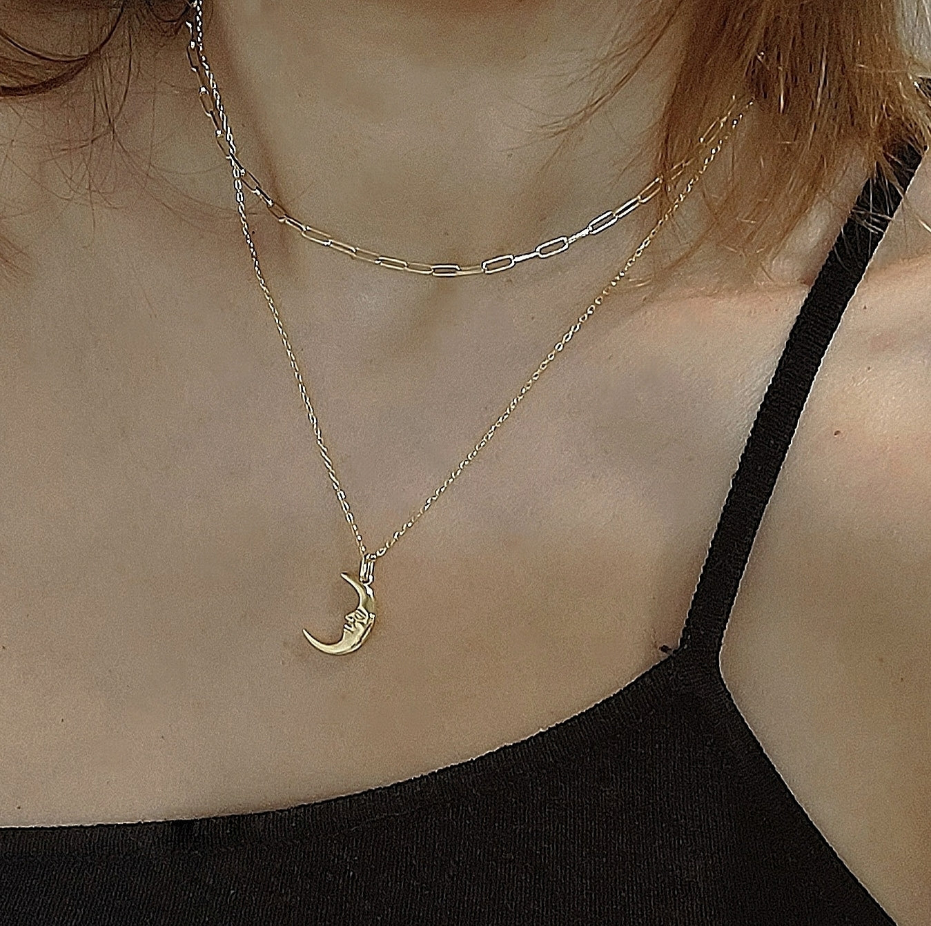 Collar Crescent Moon Silver