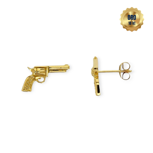 18k Gold Gun Individual Earring