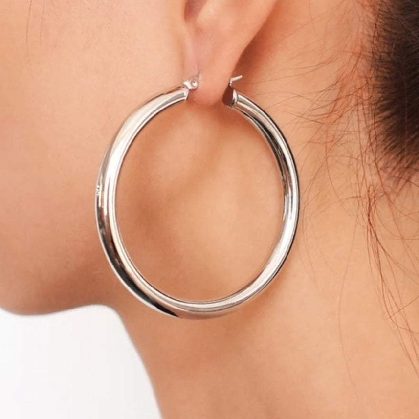 Havana Rose Silver Hoops (shipped at the end of November)