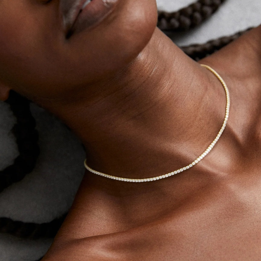 Sterling Silver Tennis Choker