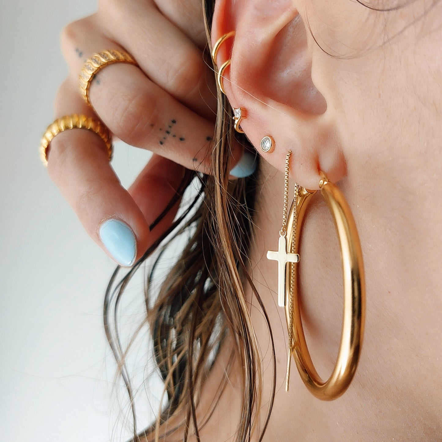 Havana Rose Gold Hoops (shipped at the end of November)