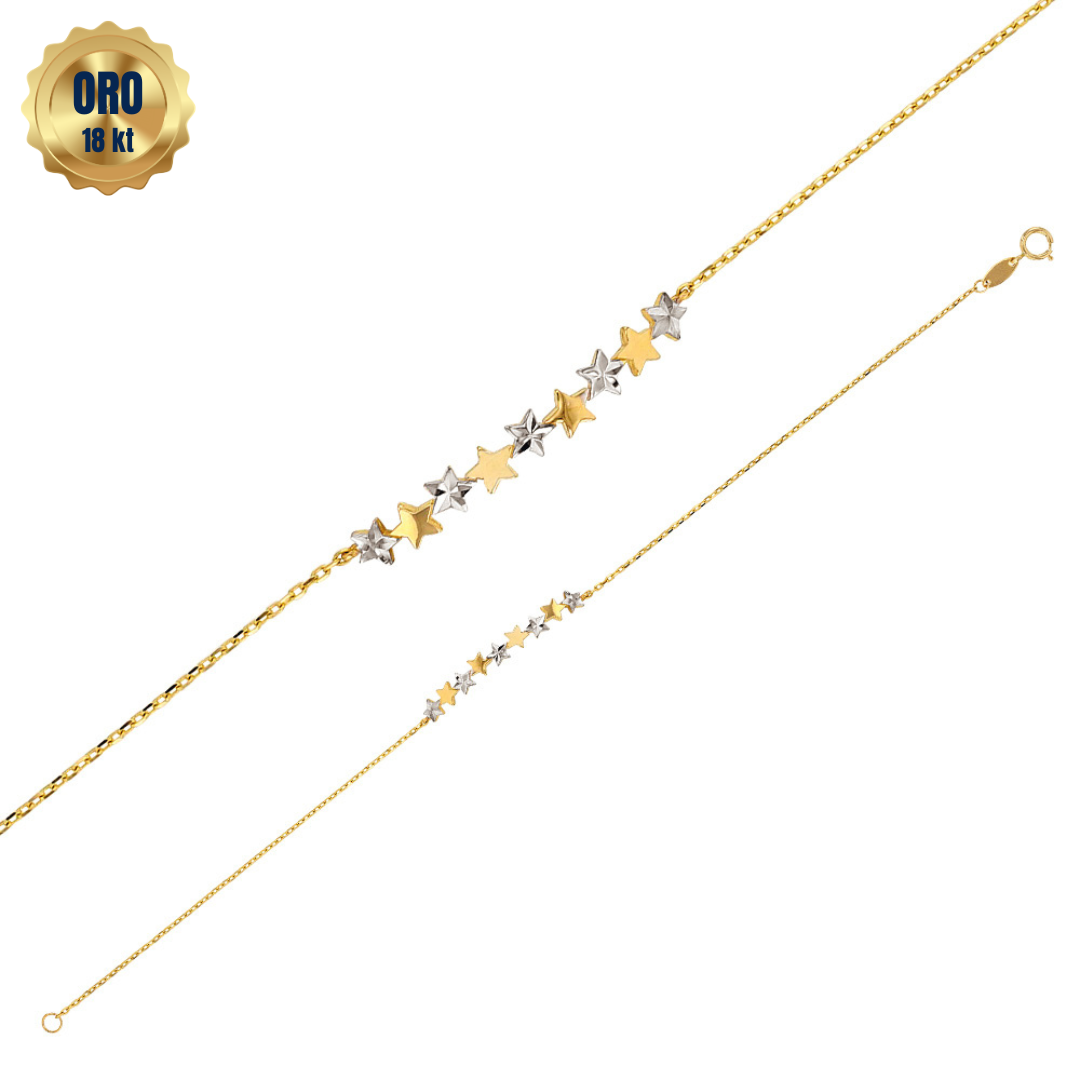 Pulsera Estrellitas Oro 18kt