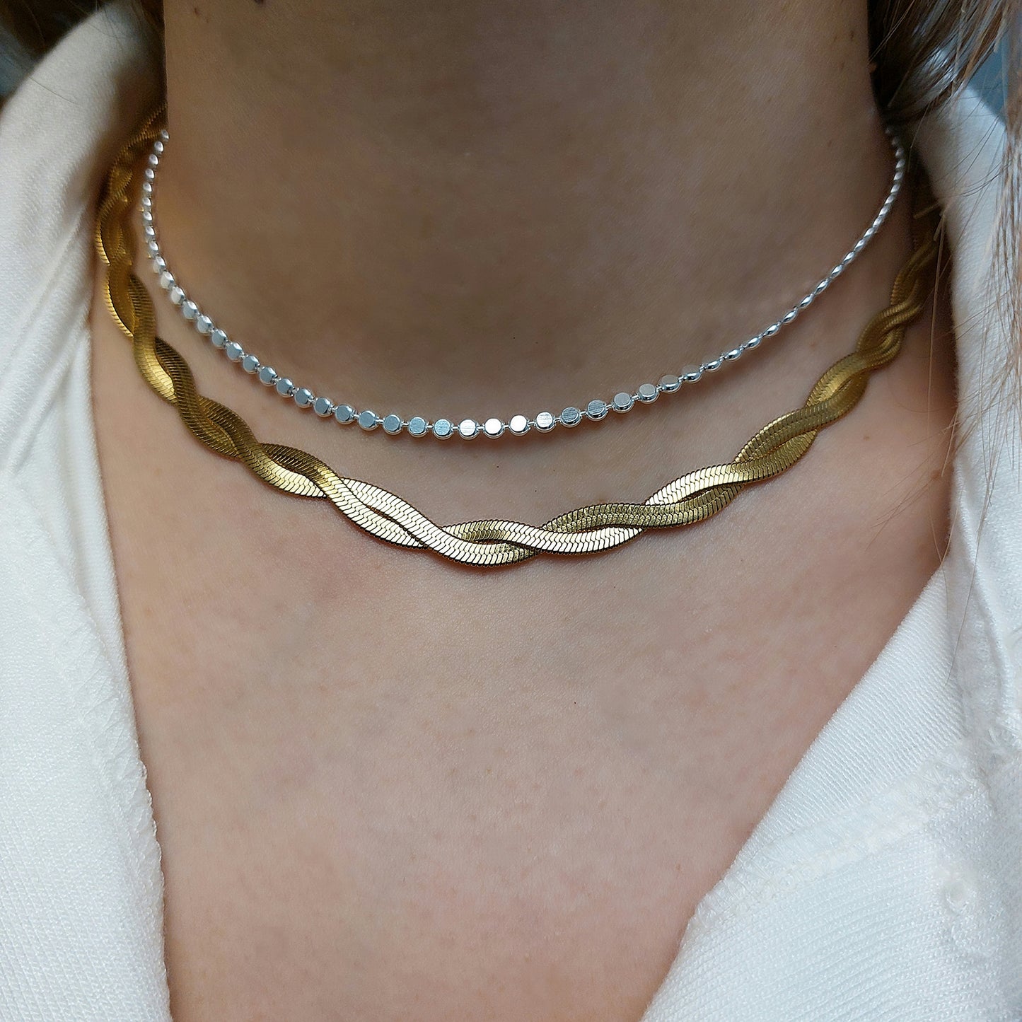 Choker Pastilla Plata de Ley