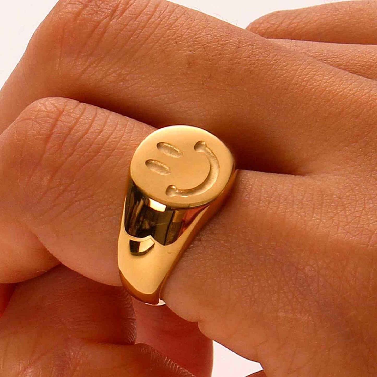 Smile Signet Ring